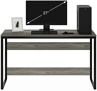 Furinno Moretti Modern Lifestyle Enhanced Study Desk, 52, French Oak Grey - Image 4