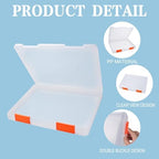 12 Pcs Clear Paper Storage Box, Multicolor, 12.4x9.84x1.18 Inches - Image 3