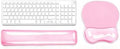 Mouse Pad with Wrist Rest, Soft Cloud Gel Keyboard Mouse Pad Set with Hand Wrist Support, Cute Non Slip Office Desk Accessories for Comfort/Pain Relief/Computer/Laptop (Pink B) by Unknown