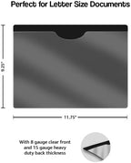 Black Plastic Folders with Closed Sides, Doctor Stuff, Letter Size, Clear Front Top Loading Job Jacket, Documents Holder for Office, High School and Medical Files, Pack of 50 - Image 2