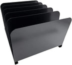 Huron Desktop File Binder Organizer Storage Vertical 5 Slot, Black Commercial Grade Steel - Image 4