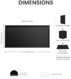 Fluxynara Framed Felt Bulletin Board, 47.2" x 23.6", Black - Image 2