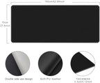 Chihein 63" x 28" 4XL PU Leather Desk Mat (Black/Gray), Huge Mouse Pad, Dual Sided Desk Pad Protector, Waterproof Writing Blotter for Gaming/Office/Home - Image 2