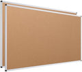 VIZ-PRO Cork Notice Board Bulletin Board, 96 X 48 Inches, Pack of 2, Silver Aluminium Frame by VIZ-PRO