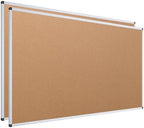 VIZ-PRO Cork Notice Board Bulletin Board, 96 X 48 Inches, Pack of 2, Silver Aluminium Frame by VIZ-PRO