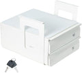 VIVO White 12 x 14 inch Under Desk Double Stacked Drawers, DESK-AC03L-2W by VIVO