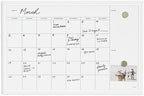 U Brands Farmhouse White Frame, 20 x 30 in, Dry Erase Calendar White Board by UBrands