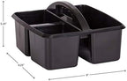 Teacher Created Resources Black Portable Plastic Storage Caddy 6-Pack for Classrooms, Kids Room, and Office Organization, 3 Compartment - Image 3