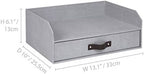 Bigso Box of Sweden Walter Letter Tray for A4 or Letter Size Documents - Paper Tray Organizer for Desk with Storage Drawer and Stable Rubber Feet - 13.1in x 10in x 5.2in - Ash - Image 4
