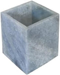 Natural Marble Stone Square Storage Container Empty Vessel Holder Cup for Candle/Pens/Sundries items (Blue Crystal Marble) by StonePlus