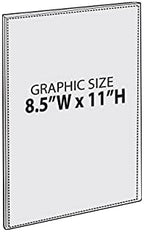 Azar Displays, 122021 Adhesive Clear Acrylic Wall Sign Holder Display, Vertical Portrait Frame for Posters, Flyers, Art, Business, School, Nameplates & Doorway Signs, 8.5" x 11" (10) - Image 2