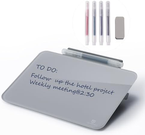 Small Desktop Glass Dry-Erase whiteboard - 8 X 6 Inches × 2 - Image 2