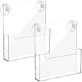 Thyle 2 Pcs Acrylic Brochure Holder with Suction Cups for Wall, 11x8.5 Inch by Thyle