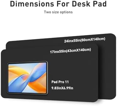 Aothia Faux Leather Desk Mat - Non-Slip PU Leather Desk Blotter, Waterproof Writing Surface, Large Desk Pad for Office & Home (Black, 55" x 17") - Image 5
