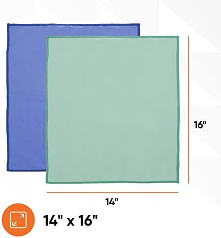 Superio Microfiber Window Cleaning Cloth, Mirror & Glass Miracle Cloth Lint & Streak Free, Washable, Large Eco-Friendly for Cars, Tv Screens, Glasses, Cleans with Plain Water (14x16), 8 Pack - Image 2