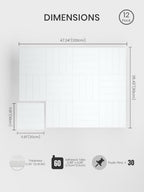 Bumusty 48" x 36" Large Cork Board Alternative, Cold White - Image 2