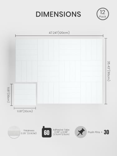 Bumusty 48" x 36" Large Cork Board Alternative, Cold White - Image 2