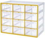 Blue Ginkgo 12-Drawer Storage Cabinet Organizer, Yellow, Made in Korea by BLUEGINKGO