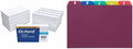 Oxford 41 (1000 PK) Ruled Index Cards, 4" x 6", White, 1,000 Cards (10 Packs of 100) (41) & Poly Index Card Guides, Alphabetical, A-Z, Assorted Colors, 4" x 6" Size, 25 Guides per Set (73154) by Oxford