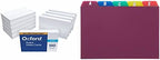 Oxford 41 (1000 PK) Ruled Index Cards, 4" x 6", White, 1,000 Cards (10 Packs of 100) (41) & Poly Index Card Guides, Alphabetical, A-Z, Assorted Colors, 4" x 6" Size, 25 Guides per Set (73154) by Oxford