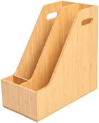 Bamboo File Folder Holder Book Holder Document Rack by Ninebendstreams