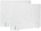 PATIKIL Desk Dividers 24" x 16", 2 Pack Desk Privacy Panel Freestanding Noise Reducing Partition Acoustic Panel with 4Pcs Support Feet for Testing Office Home Library, Light Gray Style C by PATIKIL