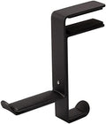 Headphone Stand Headphone Holder Headset Bracket Hanger Metal Wall Stand, Rotatable Double Clamp Hook for - Under Desk Space Save Mount(Black) by Unknown