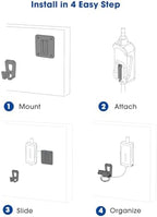 Wall Mount Organizer Kit for BMW Flexible Fast Charger 2.0, 3-Piece Garage Charger Holder with Cable Management, PETG + Metal Support, Charger Not Included - Image 4