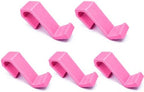 Bunk Bed Hooks for Dorm Room, Over Bed Storage Hooks for Backpack & Accessories, 5 Pack, Pink by Unknown