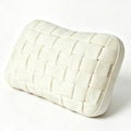 Lumbar Pillow Decorative Throw Pillow, Soft Velvet with Sponge-Filled 3D Woven Strips, Hand-Woven & High-Density Polyester Fiberfill Core, for Couch Bed Accent Chair Home Office(Warm Cream) by Unknown