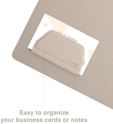 LHiDS Creative Magnetic Business Portfolio Lite Resume Padfolio Organizer with Clipboard, Paper Clip, Writing Pad, Pen/Card Holder, Magnetic Closure for Work, School and More (Apricot, A4/Letter) - Image 5