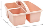 Teacher Created Resources Blush Portable Plastic Storage Caddy 6-Pack for Classrooms, Kids Room, and Office Organization, 3 Compartments - Image 3