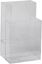 Clear-Ad - LHF-S102 - Acrylic Slant Back 2 Tier Trifold Brochure Display - Plastic Literature Holder for Flyers, Booklets, Bills, Mail, Letters, Cards, Pamphlets, Maps (Pack of 6) - Image 5
