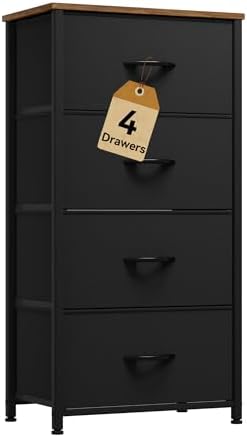 DWVO Dresser with 4 Drawers - Fabric Storage Tower by DWVO
