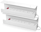 2 Pack Under Desk Cable Management Tray,Hold 11 lbs, 16 x 5 x 3 Inch, White by Unknown