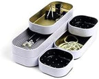 Three by Three Seattle Metal Drawer Organizer Tray Set, 6-Pc, 1" (Gold) - Image 6