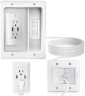 in Wall Cable Management Kit with Brush Wall Plate, AC Outlet & USB-A Port by JINGTAO88