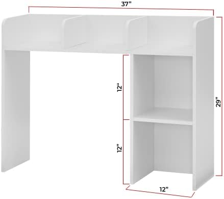 Classic Dorm Desk Bookshelf - White - Image 2