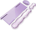 Computer Keyboard Stand Pad with Gel Wrist Rest Keyboard Pad Support with Comfortable Wrist Pad Easy Typing Ergonomic Tilted Acrylic Transparent Keyboard Riser Holder for Desktop Office Home Purple by WFCYGL