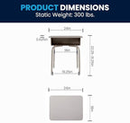 Flash Furniture Billie Student Desk - Gray Granite Open Front School Desk - Silver Metal Frame - 24"W x 18"D Adjustable Height, Durable for School or Remote Learning - Image 3