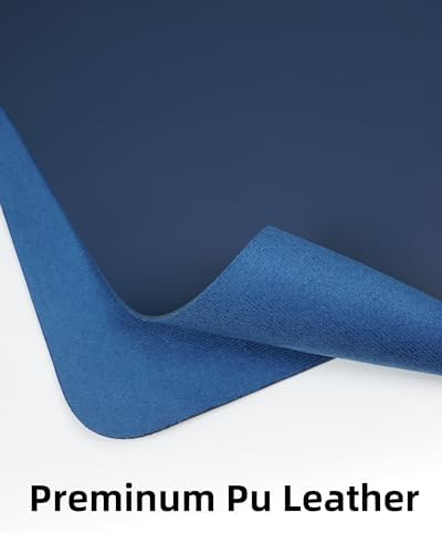 Leather Desk Pad Blotter,Mouse Pad,Office Desk Mat, Non-Slip PU Leather Desk mat,Large Desk mat,Waterproof Keyboard mat for Office/Home/Decor (Midnight Blue,48" x 24") - Image 2