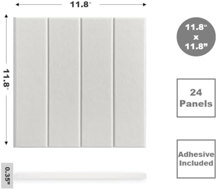 Felt Bulletin Board Tiles | Modern Cork Board Alternative | Large Cork Boards for Walls | Aesthetic Felt Wall Panels for Office & Home Decor | Pinboard & Photo Board (12-Pack) | Snow White - Image 2