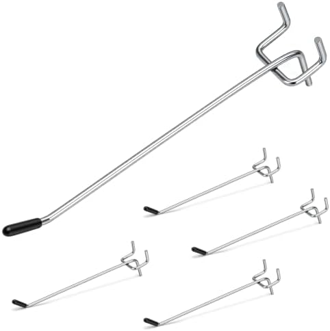 JEAWIWI 120 Pcs Metal Pegboard Hooks, 6 Inch, Fit 1/8 in Peg Board by JEAWIWI