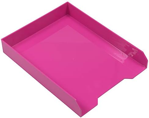 JAM PAPER Stackable Paper Trays - Pink - Desktop Document, Letter, & File Organizer Tray - 2/Pack (Pack of 2) - Image 4