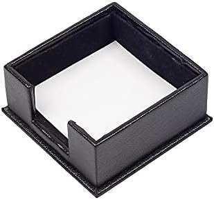 MOOGCO Leather Document Tray - Pen Holder - Note Paper Holder -3 Accessories-Desk Organizer - Office Desk Accessories - Desktop Storage - 3 PCS (BLACK) - Image 3