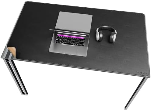 Chihein 47” x 28” Cork & PU Leather Desk Mat (Black) by Chihein