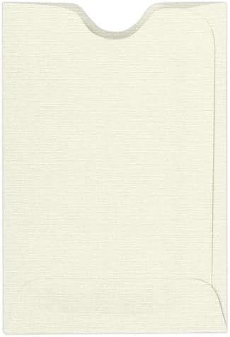 LUXPaper Credit Card Sleeves | 2 3/8" x 3 1/2" | Natural Linen | 80lb. Text | 1,000 Qty by LUXPaper