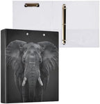 JIPONI 3 Ring Binder African Elephant 1 Inch Round Binders for Men Women Students, Cute File Organizer for Office School, 1pc by JIPONI