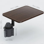 Car Desk for Laptop,360° Rotating Cup Holder Table，Wood Car Tray, Car Table & Car Food Tray，Steering Wheel Tray， Car Accessories for Women & Men. Compatible with Tesla Model Y/3/S, Ford F150& Most - Image 5