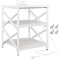 METYERRY 23.6"x23.6" Large Printer Stand with Power Outlet, 3 Tier Cart by METYERRY